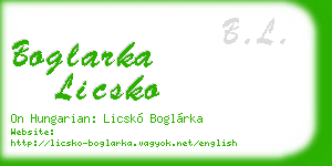 boglarka licsko business card